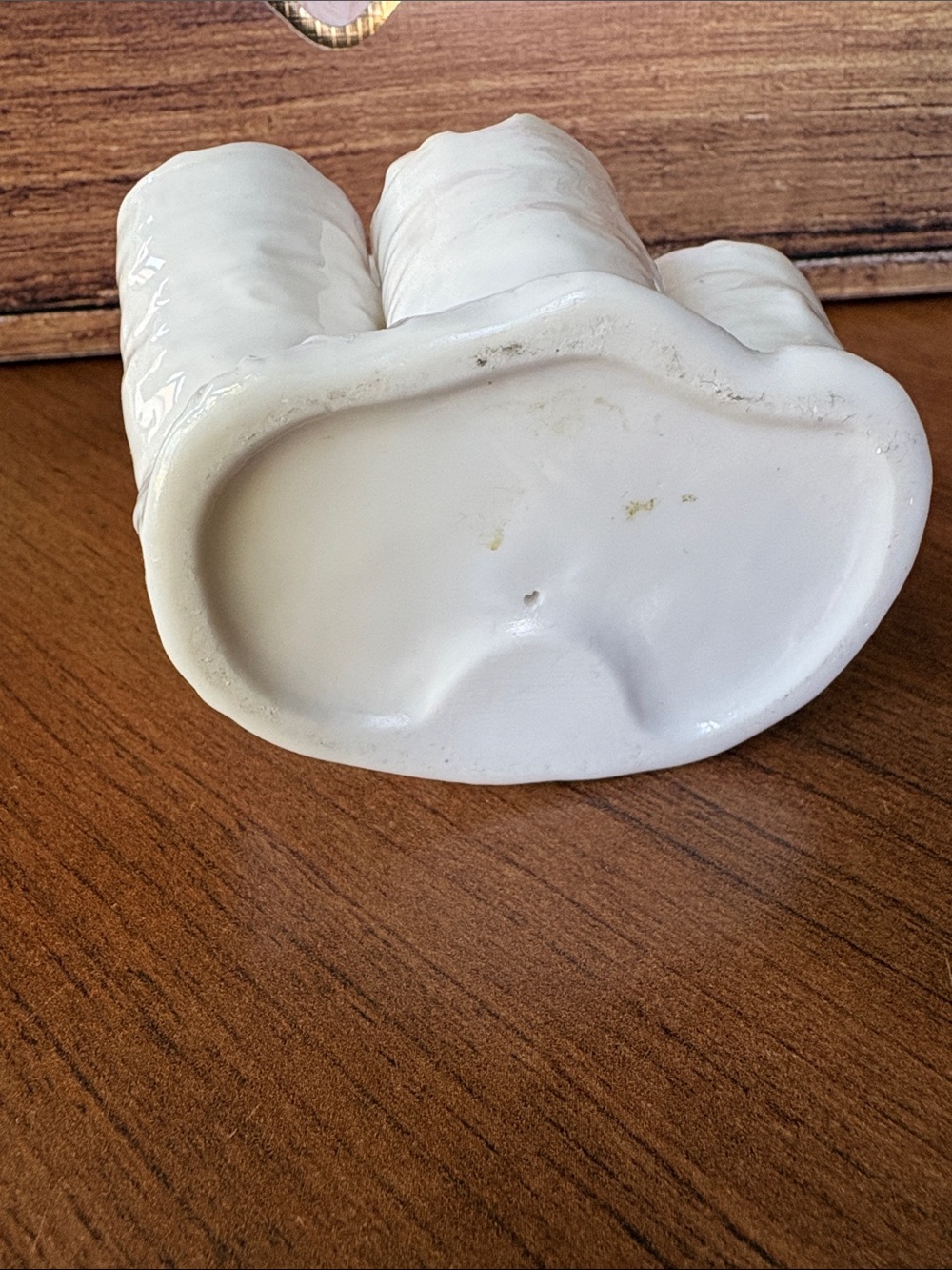 Vintage White Ceramic Bird and Tree Trunk Lipstick Holder 1950s - Picture 6 of 6
